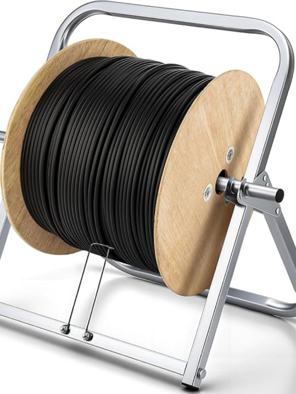 Hicarer Durable Single Axle Cable Caddy 16 x 20 Inch Wire Spool Rack Holder Comm